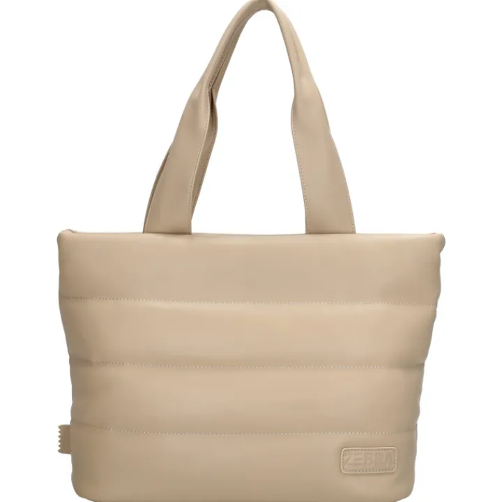Schoudertassen|Damestassen>Zebra Trends Evie Shopper 22903 lighttaupe