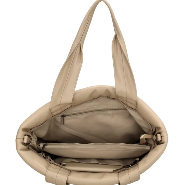 Schoudertassen|Damestassen>Zebra Trends Evie Shopper 22903 lighttaupe