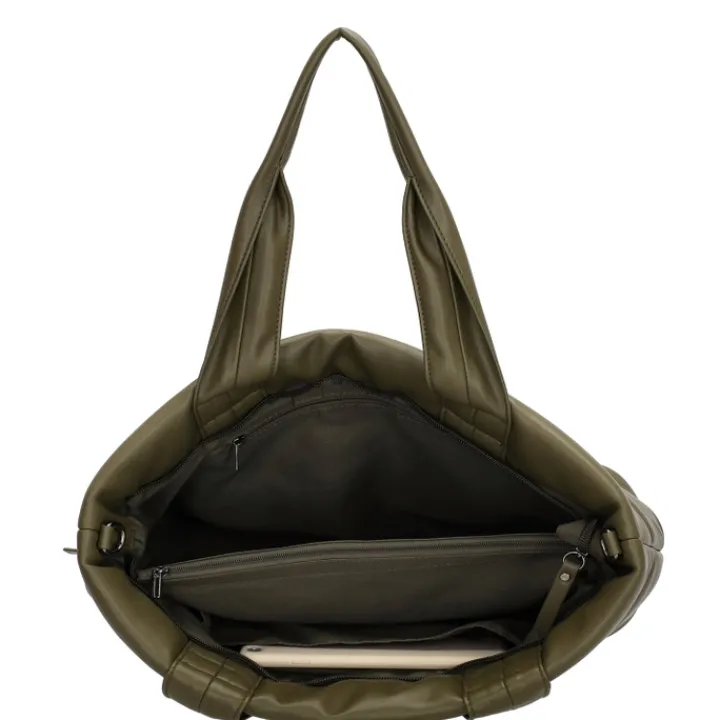 Schoudertassen|Damestassen>Zebra Trends Evie Shopper 22903 olivegreen