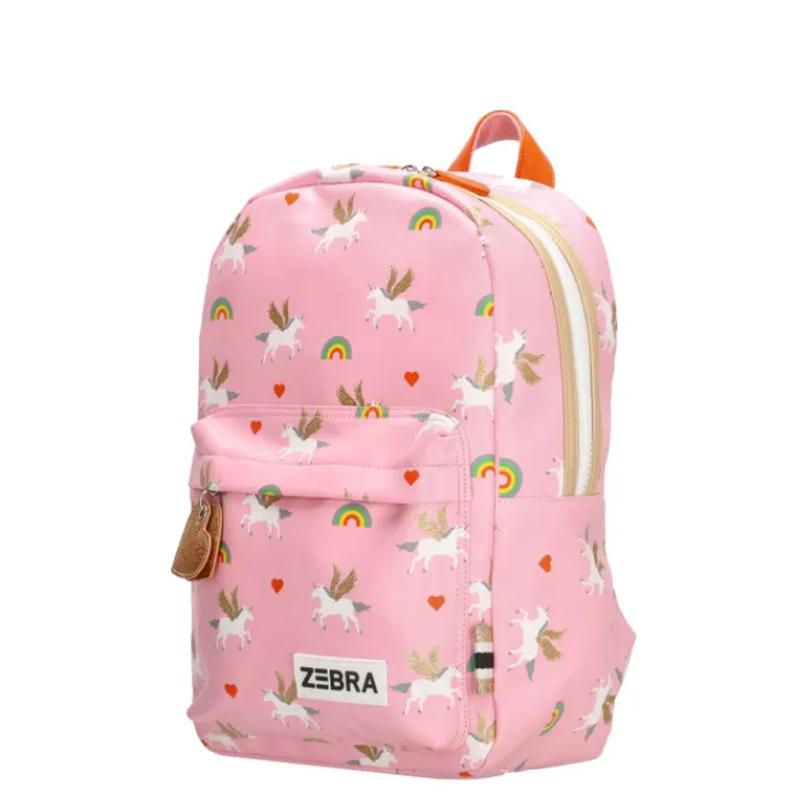 Dames Rugzakken|Schoolrugzak>Zebra Trends Girls Rugzak M Unicorn Love pink