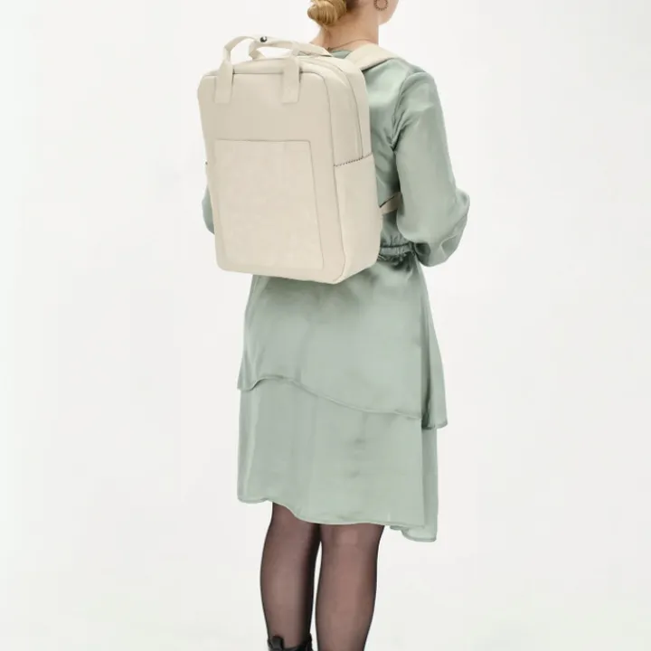 Dames Rugzakken|15.6 Inch Laptoptassen>Zebra Trends Ingrid Backpack creme