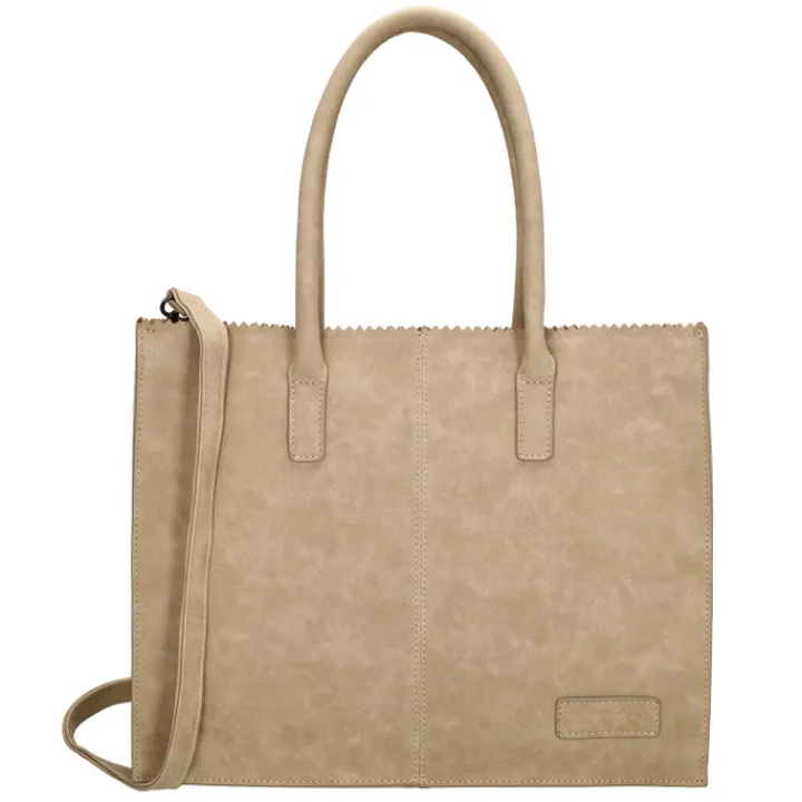 Shoppers|Schoudertassen>Zebra Trends Lisa Shopper taupe