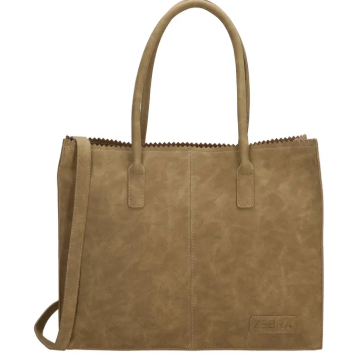 Shoppers|Schoudertassen>Zebra Trends Lisa Shopper olijfgroen