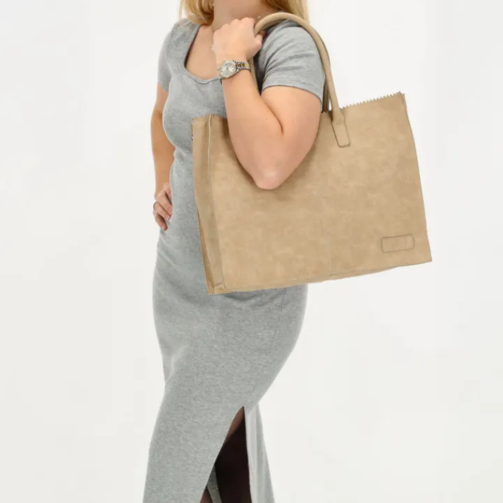 Shoppers|Damestassen>Zebra Trends Lisa XL Shopper taupe