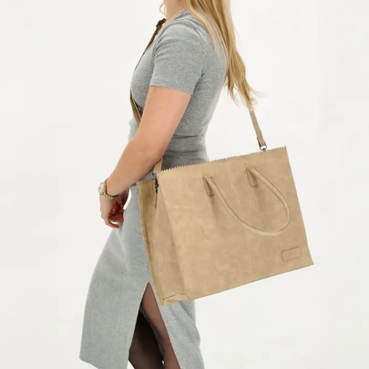 Shoppers|Damestassen>Zebra Trends Lisa XL Shopper taupe