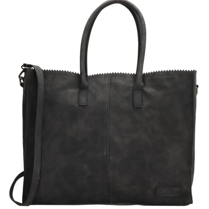 Shoppers|Damestassen>Zebra Trends Lisa XL Shopper zwart