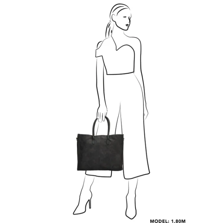 Shoppers|Damestassen>Zebra Trends Lisa XL Shopper zwart