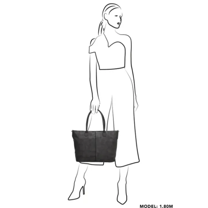 Shoppers|Damestassen>Zebra Trends Mirjam Shopper olijfgroen