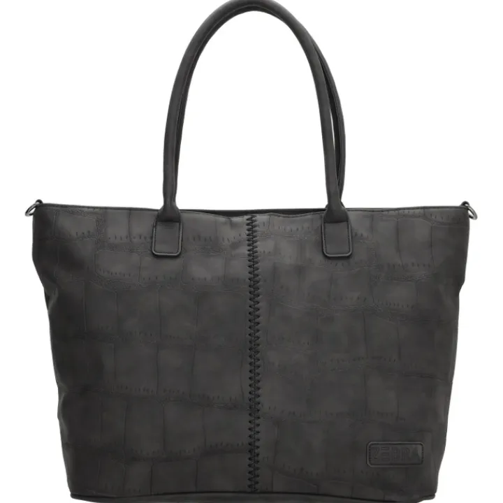 Shoppers|Damestassen>Zebra Trends Mirjam Shopper zwart
