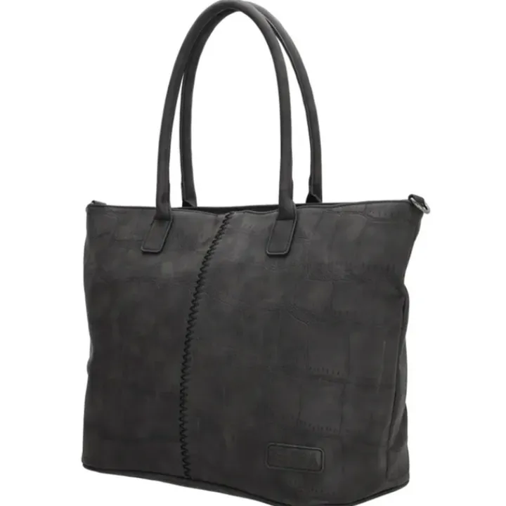 Shoppers|Damestassen>Zebra Trends Mirjam Shopper zwart