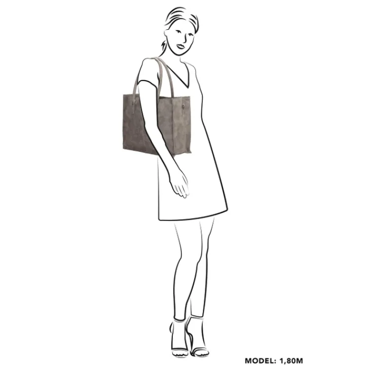 Shoppers|Schoudertassen>Zebra Trends Natural Bag Lisa Shopper middengrijs
