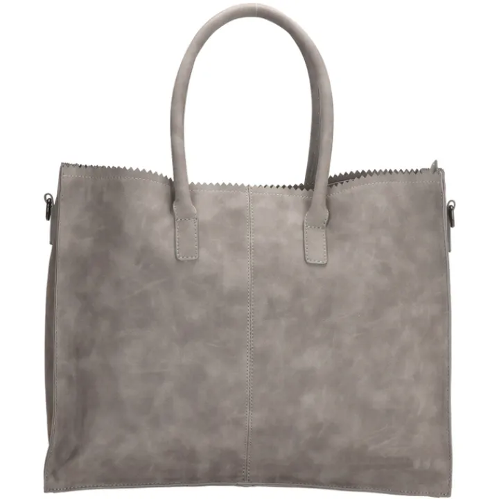 Shoppers|Damestassen>Zebra Trends Natural Bag Lisa Shopper 15.6 inch middengrijs