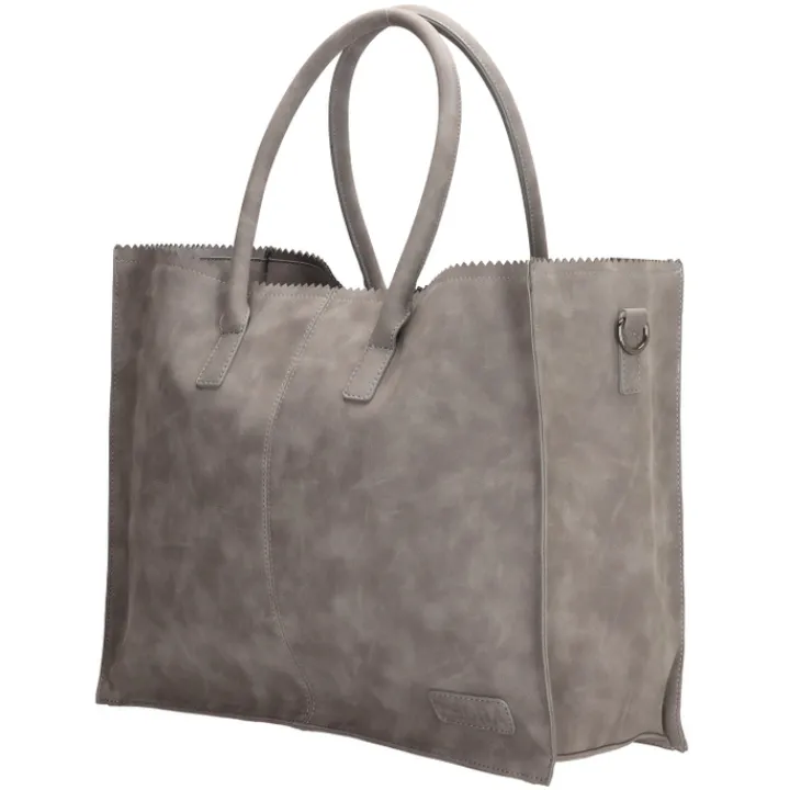 Shoppers|Damestassen>Zebra Trends Natural Bag Lisa Shopper 15.6 inch middengrijs