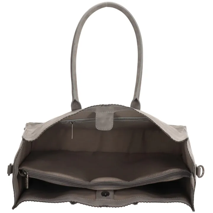 Shoppers|Damestassen>Zebra Trends Natural Bag Lisa Shopper 15.6 inch middengrijs