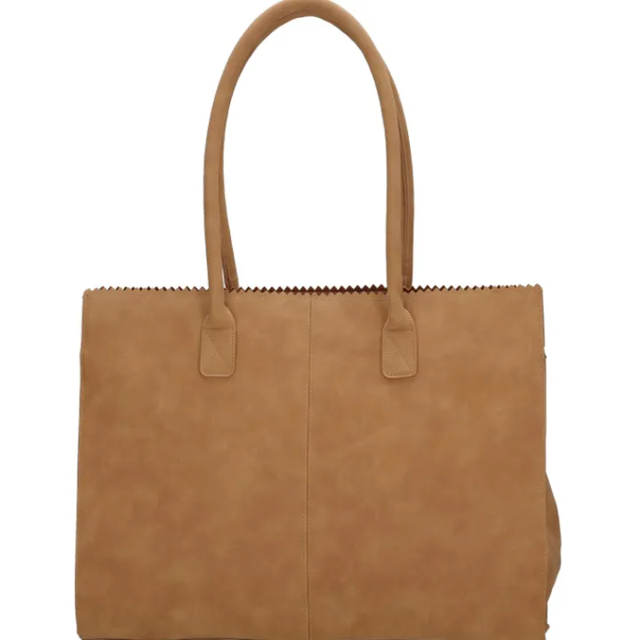 Schoudertassen|Damestassen>Zebra Trends Noa Laptoptas camel
