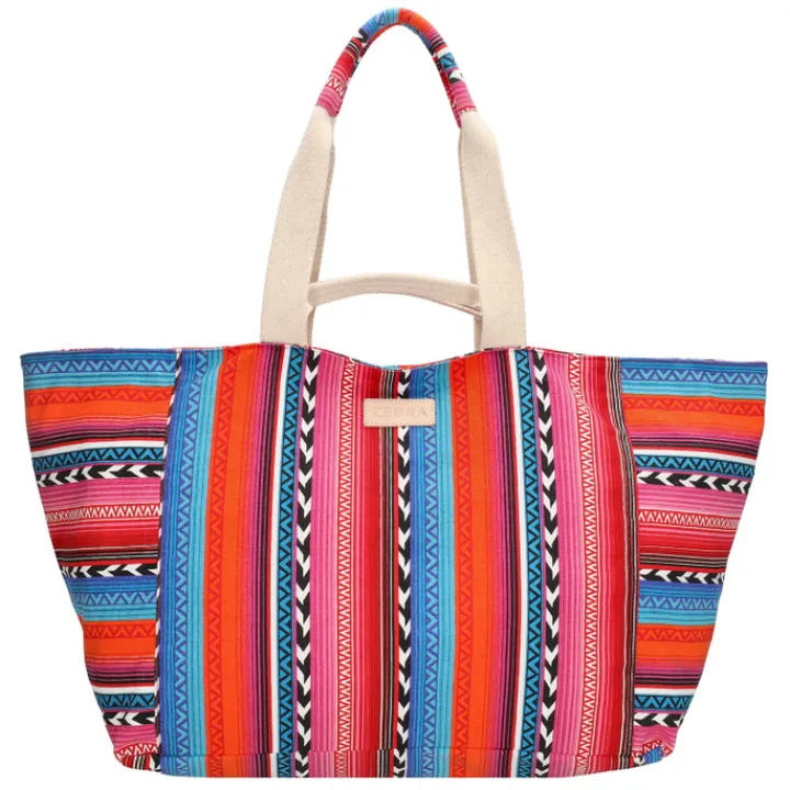 Strandtassen|Damestassen>Zebra Trends Richelle Beachbag multi fuchsia