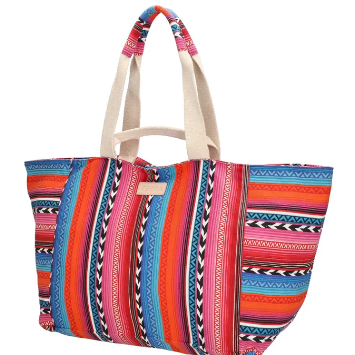 Strandtassen|Damestassen>Zebra Trends Richelle Beachbag multi fuchsia