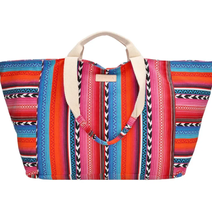 Strandtassen|Damestassen>Zebra Trends Richelle Beachbag multi fuchsia