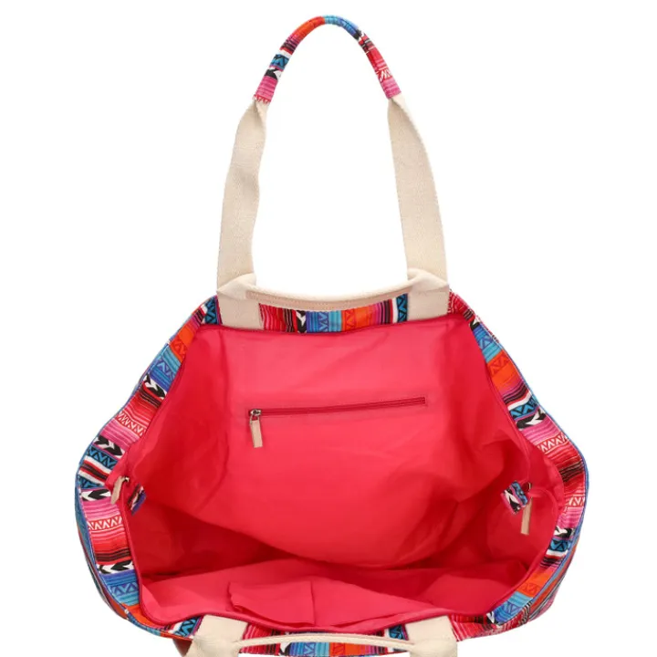 Strandtassen|Damestassen>Zebra Trends Richelle Beachbag multi fuchsia