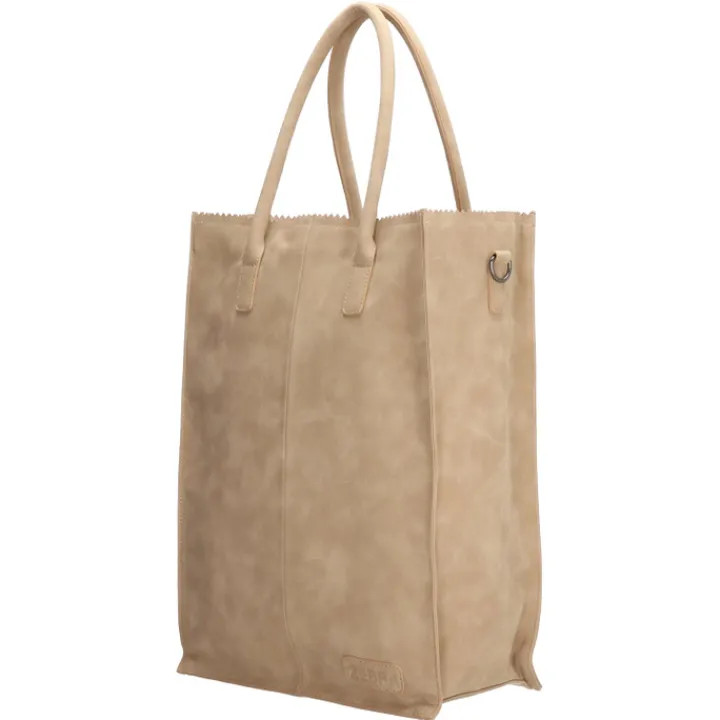 Shoppers|Damestassen>Zebra Trends Rosa Shopper 14 inch zand
