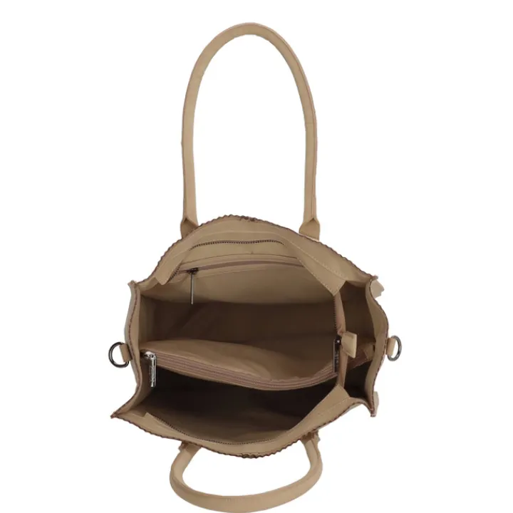 Shoppers|Damestassen>Zebra Trends Rosa Shopper 14 inch zand