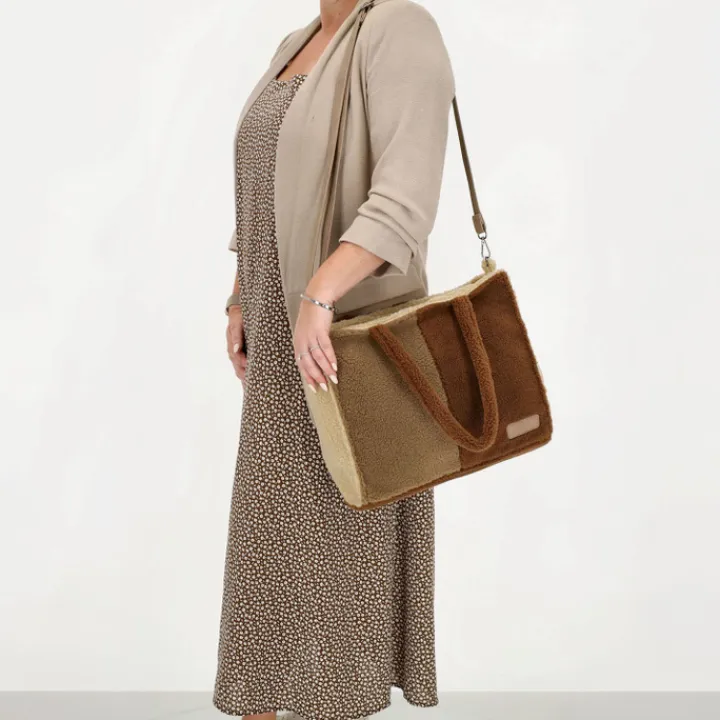 Shoppers|Damestassen>Zebra Trends Teddy Denise Shopper brown